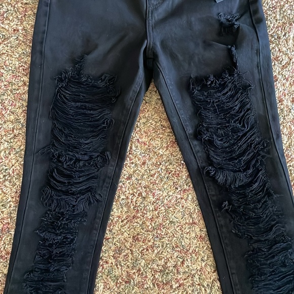 Carmar Black Ripped Jeans size 26 NWT - Picture 3 of 8